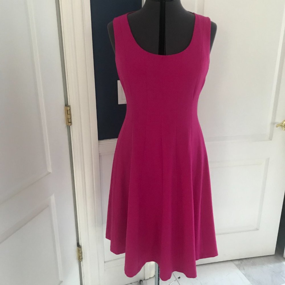 NINE WEST Dress, Size 10, Dark Pink Fuchsia, Good All-Occassion Dress - Picture 5 of 9